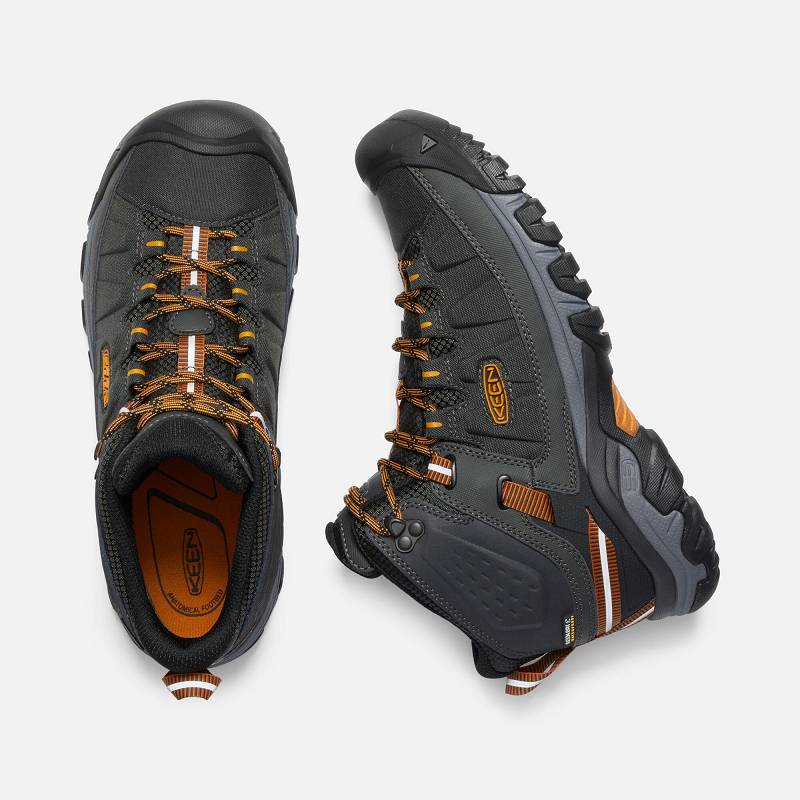 Keen Targhee EXP Mid Waterproof Wanderstiefel Herren DE-57613 Raven/Inca Gold - Keen Herrenschuhe Sc